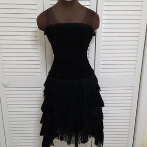 Formal black dress size 4 strapless